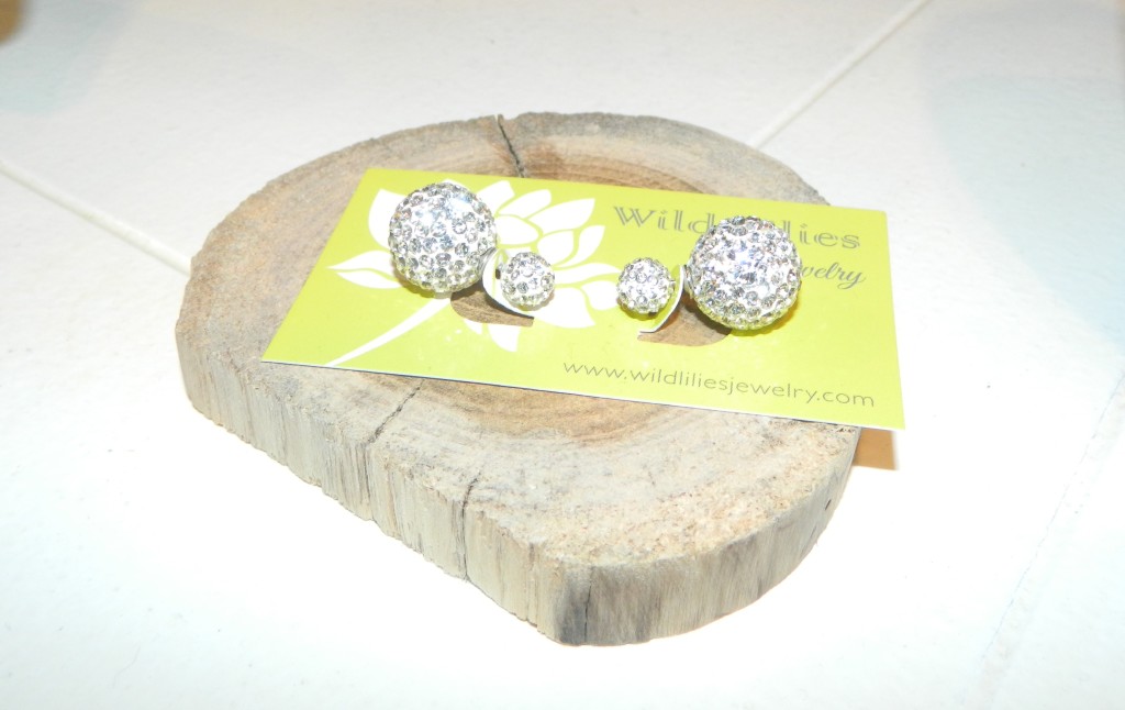 Pave crystal earrings 